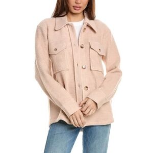 Faherty Holden High Pile Fleece Jacket Peach Whip Large NWT